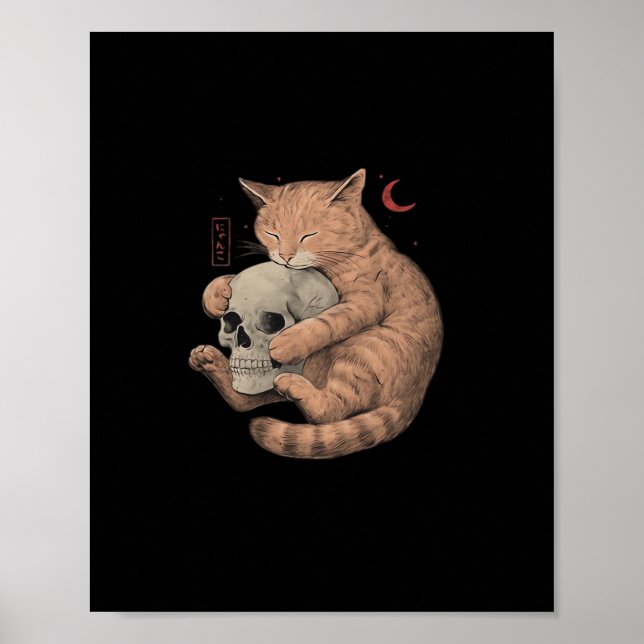 Bis zum Tod tun uns Party Cat Skull Classic Poster (Vorne)