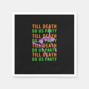 Bis zum Tod tun uns Party Funny Halloween Verlobun Serviette