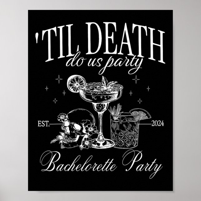 Bis zum Tod tun uns Party Funny Skeleton trinken C Poster (Vorne)