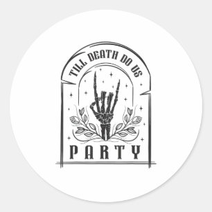 Bis zum Tod tun uns Party Geschenke Retro Bachelor Runder Aufkleber