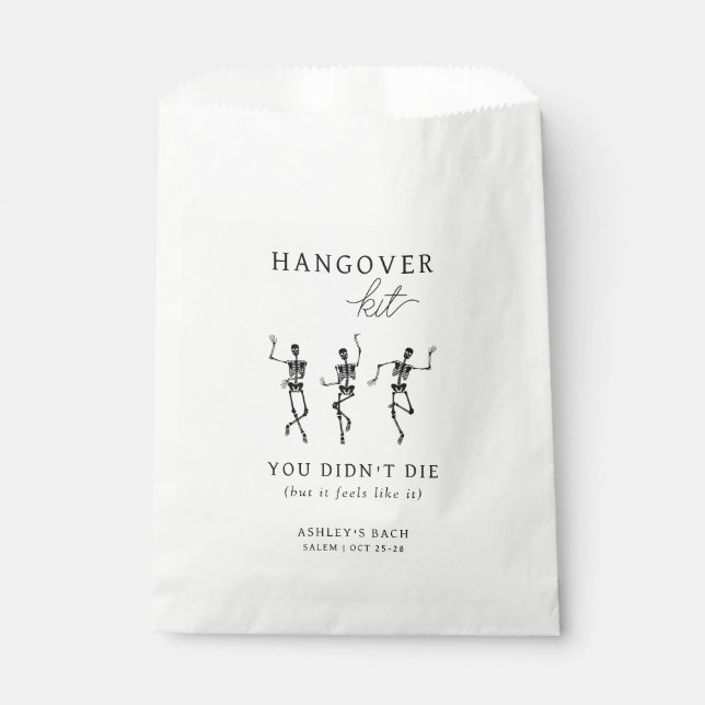 Bis zum Tod tun uns Party Hangover Kit Geschenktütchen (Vorderseite)