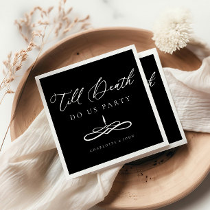 Bis zum Tod tun uns Party Minimal moderne Hochzeit Serviette