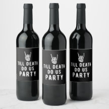 Bis zum Tod tun uns Party Schwarzes Skelett Party