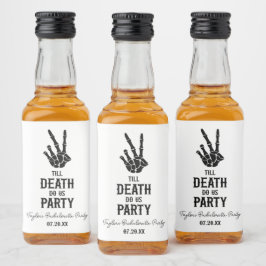 Bis zum Tod tun uns Party Skelett Junggeselinnen-A Alkoholflaschenetikett