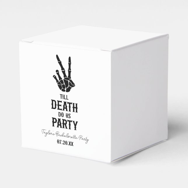 Bis zum Tod tun uns Party Skelett Junggeselinnen-A Geschenkschachtel (Vorderseite)
