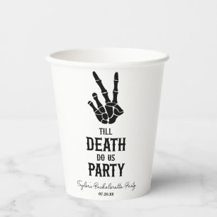 Bis zum Tod tun uns Party Skelett Junggeselinnen-A Pappbecher