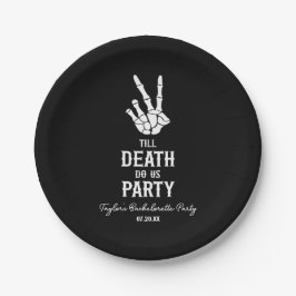 Bis zum Tod tun uns Party Skelett Junggeselinnen-A Pappteller