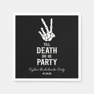 Bis zum Tod tun uns Party Skelett Junggeselinnen-A Serviette