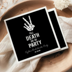 Bis zum Tod tun uns Party Skelett Junggeselinnen-A Serviette