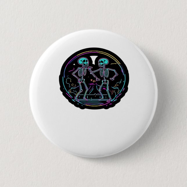 Bis zum Tod tun uns Party Skelettentanz Party Klas Button (Vorderseite)