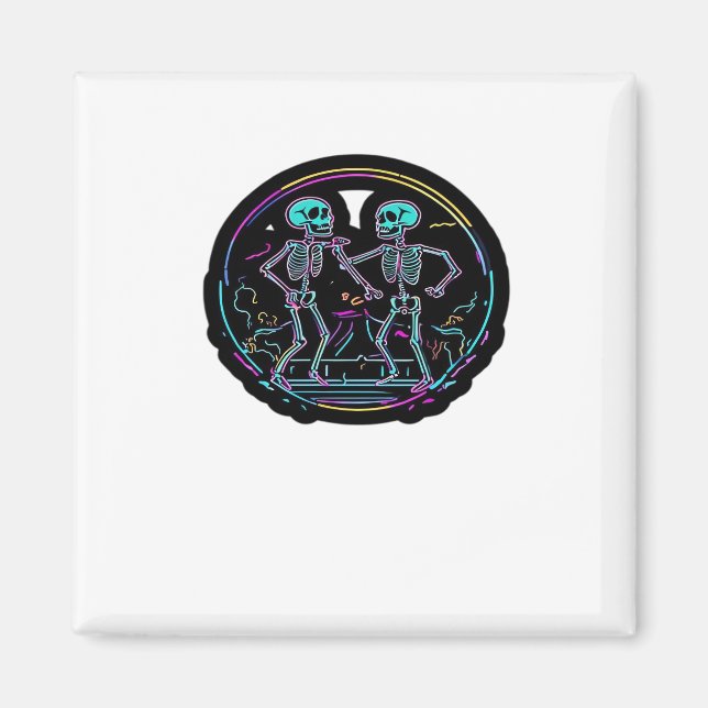 Bis zum Tod tun uns Party Skelettentanz Party Klas Magnet (Vorne)