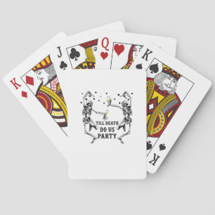 Bis zum Tod tun uns Party Skelettin Bridesmaid Spielkarten