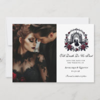Bis zum Tod tun Uns Teil Elegant Goth Foto Gerette