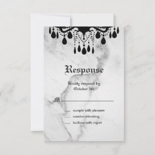 Bis zum Tod tun uns Teil Marmor UAWG RSVP Karte