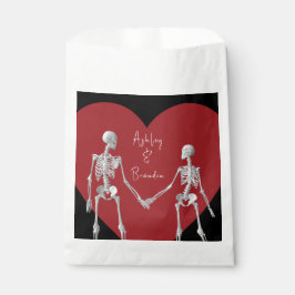 Bis zum Tod tun uns Teil Skelett schwarz Geschenktütchen