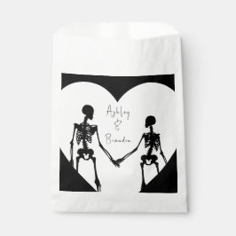 Bis zum Tod tun uns Teil Skelett Weiße Gunsttasche Geschenktütchen