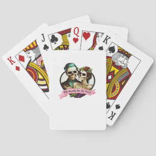 Bis zum Tod tun uns Teil Valentine Skelett Classic Spielkarten