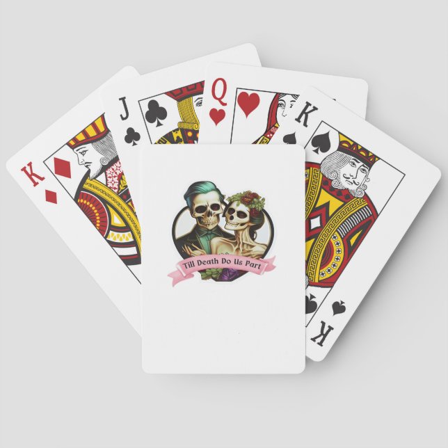 Bis zum Tod tun uns Teil Valentine Skelett Classic Spielkarten (Rückseite)