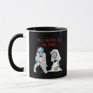 Bis zum Tod tun uns Teil Zombie Wedween Cou Tasse
