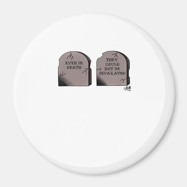 Bis zum Tod tun wir Teil Classic - Funny Skelett C Magnet (Vorne)