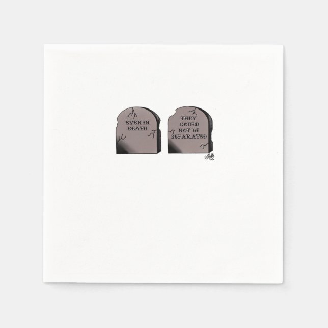 Bis zum Tod tun wir Teil Classic - Funny Skelett C Serviette (Vorderseite)