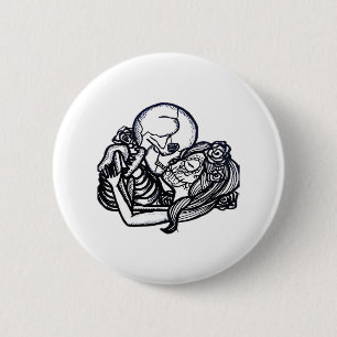 Bis zum Tod tun wir Teil Classic - Spooky Skeleton Button