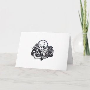 Bis zum Tod tun wir Teil Classic - Spooky Skeleton Karte