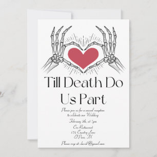 Bis zum Tod tun wir Teil Hochzeit Empfang Einladung