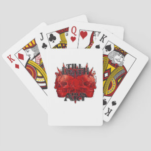 Bis zum Tod tun wir Teil klassisch - Skelettmotto Spielkarten