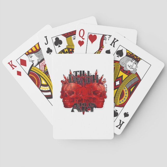 Bis zum Tod tun wir Teil klassisch - Skelettmotto Spielkarten (Rückseite)