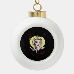 Bis zum Tod tun wir Teil klassisch - Vintag gotisc Keramik Kugel-Ornament