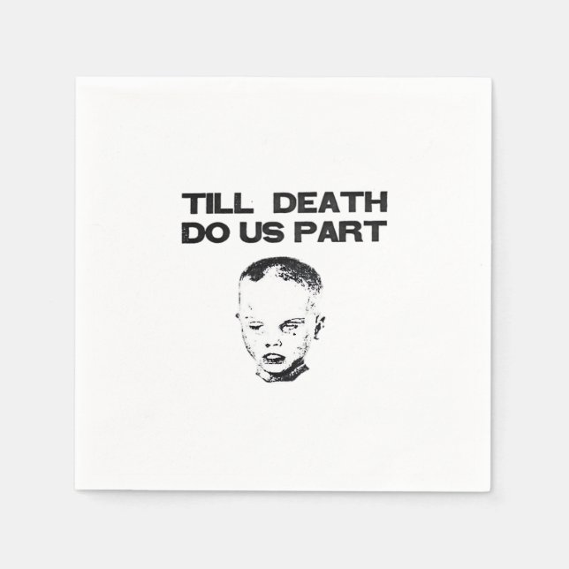 Bis zum Tod tun wir Teil klassischen Faultier Serviette (Vorderseite)