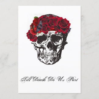 Bis zum Tod tun wir Teil-Rote Rose Einladung