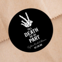 Bis zum Tod tun wir Teil Skelett-Brautparty