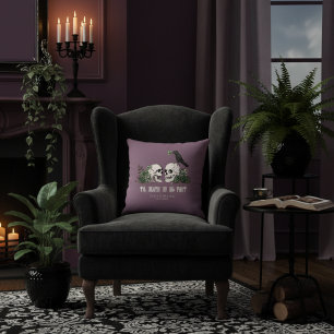 Bis zum Tod violette gotische irische Blumen Toten Kissen