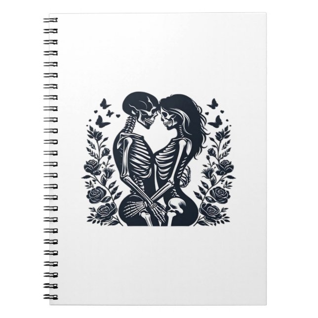 Bis zum Tod wir - Skeleton Couple Gothic Design Cl Notizblock (Vorderseite)