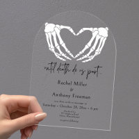Bis zum Tode Skeleton Hände Arch Hochzeit