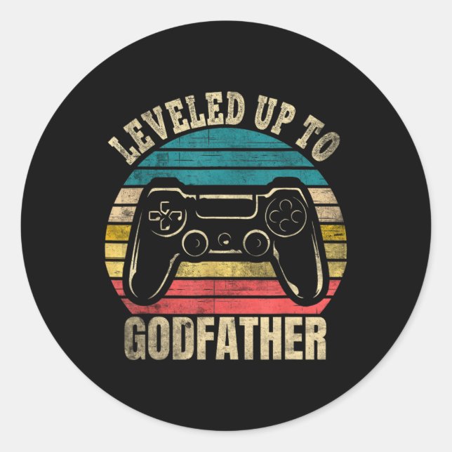 Bis zum Videospiel von Godvater 1 Runder Aufkleber (Vorderseite)