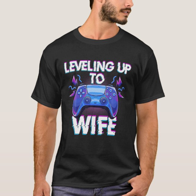 Bis zur Ehefrau-Ehe-Gamer-Ehefrau Verlobte-Gam T-Shirt (Vorderseite)
