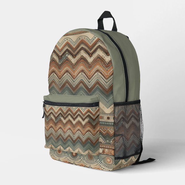 Bis zur Erde Bedruckter Rucksack (Rückseitige Ecke Rechts)