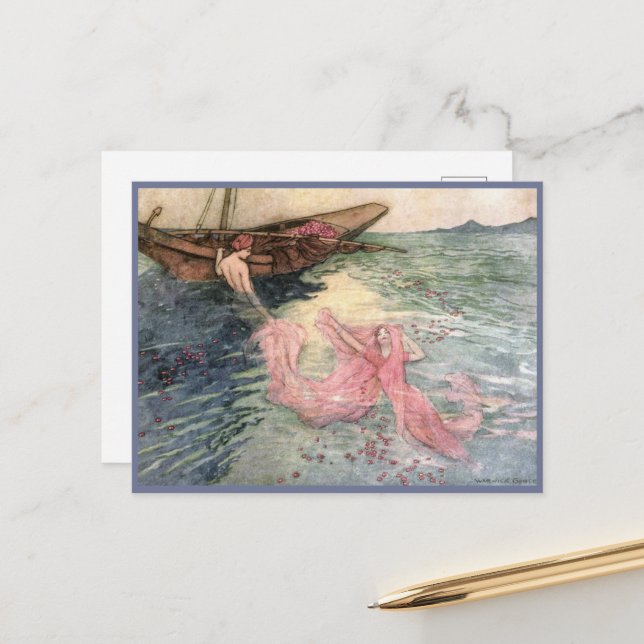 Bis zur Oberfläche von Warwick Goble Postkarte (Vorderseite/Rückseite Beispiel)