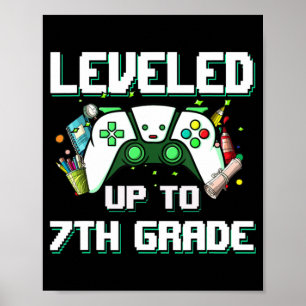 Bis zur siebten Stufe des Gamers zurück zu den Sch Poster
