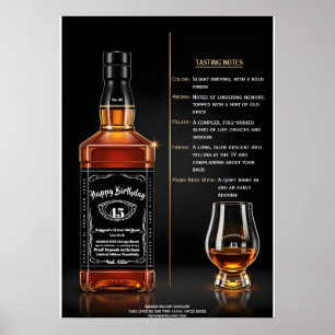 Bis zur Vollkommenheit gereifte Whiskeyflasche zum Poster