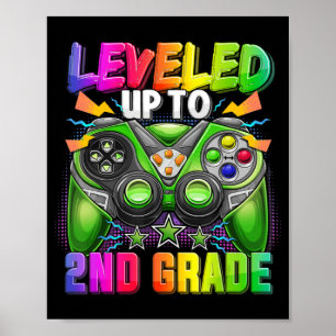 Bis zur zweiten Stufe des Gamers zurück in die Sch Poster