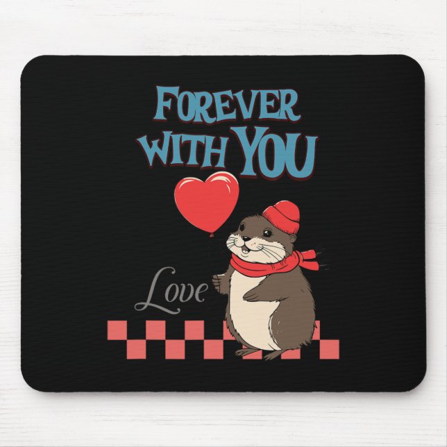 Bisamrattenliebe für immer mit dir  mousepad (Vorne)