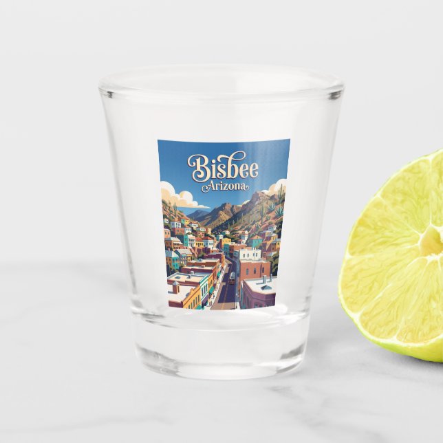 Bisbee USA Schnapsglas (Vorderseite)