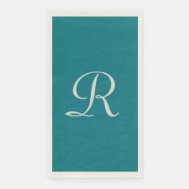 Biscay Bay Blue Trendy Mit Monogramm Minimalistisc Serviette