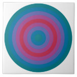 Biscay Bay Viva Magenta Circles Fliese<br><div class="desc">Genießen Sie dieses Kreismuster in den Farbvarianten des Jahres 2023 Viva Magenta bis Biskaya Bay.</div>
