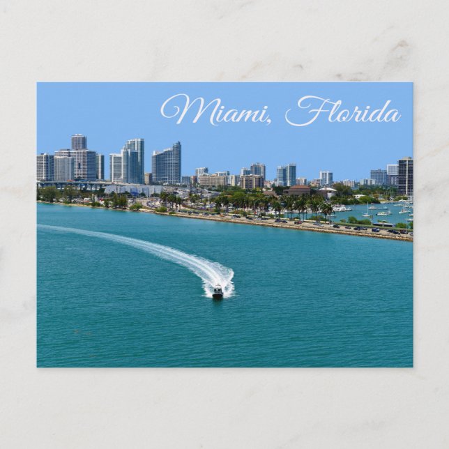 Biscayne Bay Miami Beach Florida Postcard Postkarte (Vorderseite)