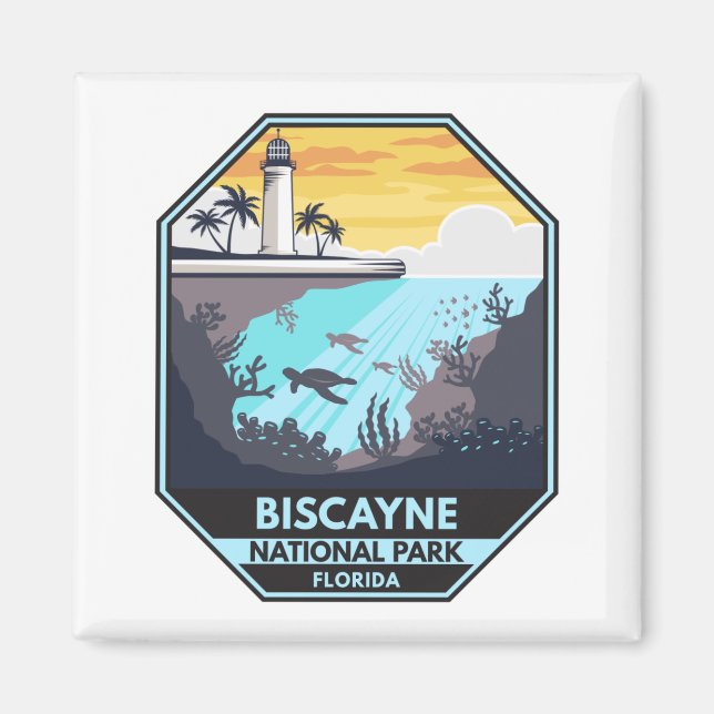 Biscayne National Park Florida Emblem  Magnet (Vorne)